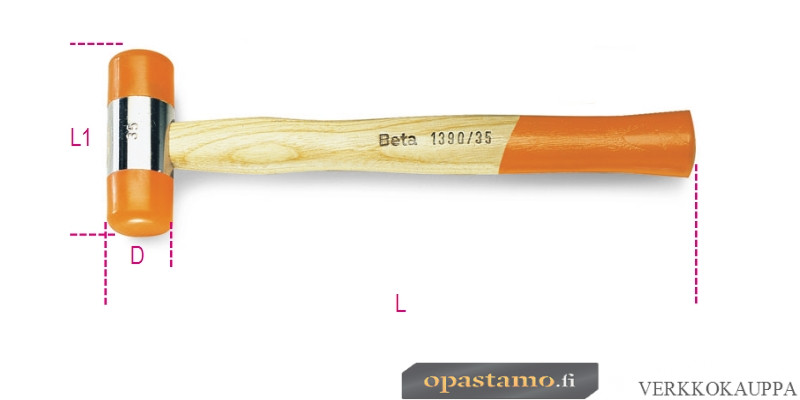 BETA 1390 28-SOFT FACE HAMMERS WOODEN.