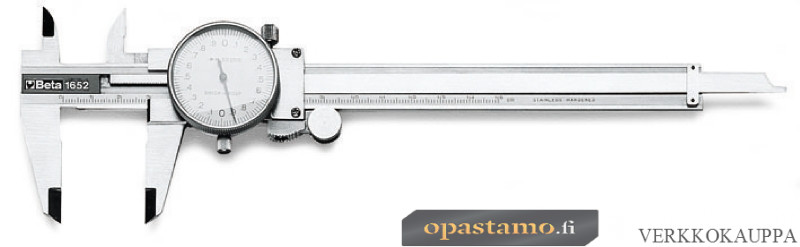 BETA 1652 analoginen työntömitta viisarinäytöllä, lukema 0,02mm. Max 150mm. 