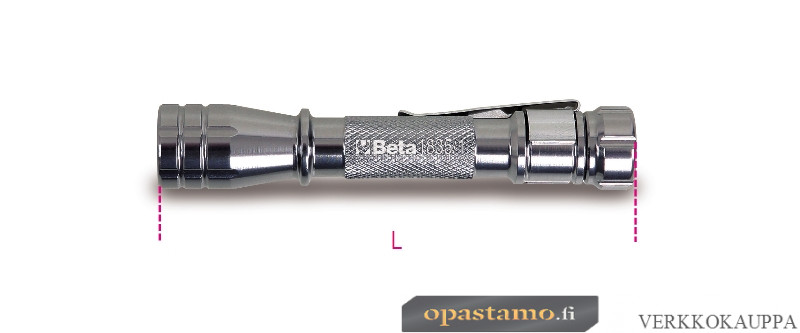 BETA 1835/1 kynävalaisin, anodisoidusta alumiinista valmistettu LED-taskulamppu. Pituus 105mm, 1 kpl AAA