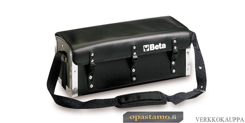 BETA 2009N/BV työkalulaukku nahkaa, metallikulmat ja olkahihnalla 530x190x210, tyhjä