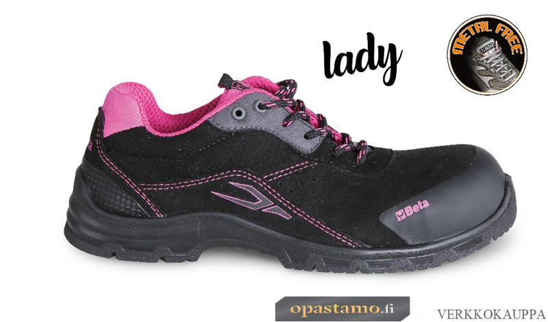 BETA 7214LN Women's suede shoe, waterproof, with anti-abrasion insert in toe cap area.