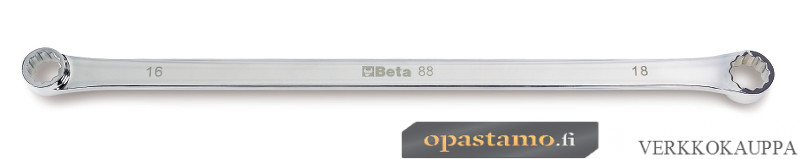 BETA 88/S7 lenkkiavainsarja, litteät, extra-pitkät. Sarjassa 7-avainta, koot 8x10-12x14-13x15-16x18- 17x19-21x23-22x24 mm