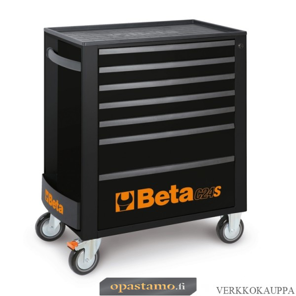 Beta Tools C24S/7-N liikuteltava työkaluvaunu 7:llä laatikolla, MUSTA