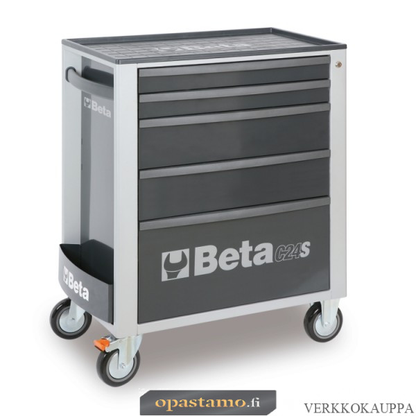 BETA C24S/5-G liikuteltava työkaluvaunu 5:llä laatikolla, harmaa