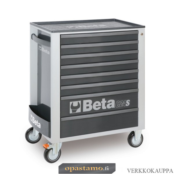 BETA C24S/8-G liikuteltava työkaluvaunu 8:lla laatikolla, harmaa