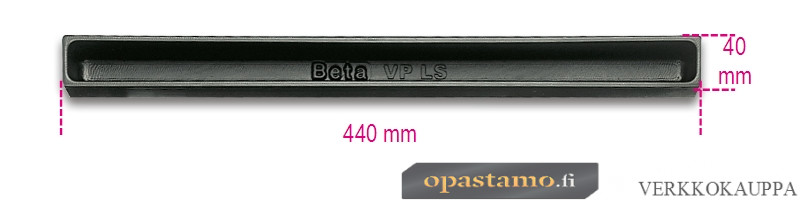 BETA VP-LS lämpömuovattu paneeli 440x40, korkeus 45mm työkaluille vaunuihin C38, C38T ja C04TSS/7