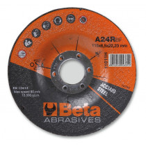 BETA 11011H 115X6,5 Hiomalaikka käsikäyttöisiin kulmahiomakoneisiin joissa nopeudensäätö, teräksille, kova, upotettu keskiöreikä Ø 22,23mm