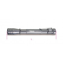 BETA 1835/2 kynävalaisin, anodisoidusta alumiinista valmistettu LED-taskulamppu. Pituus 145mm, 2 kpl AAA