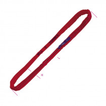 BETA 8178 1,5-T5 umpinostovyö 5T, värikoodattu punainen, erittäin luja polyesteri (PES) WLL ton 5, pituus 1,5m