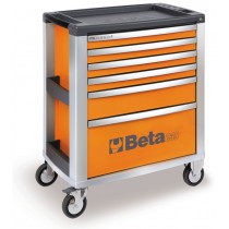 BETA C39-6/O liikuteltava työkaluvaunu 6:lla laatikolla, oranssi