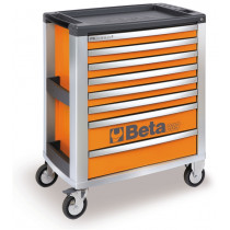 BETA C39-8/O liikuteltava työkaluvaunu 8:lla laatikolla, oranssi