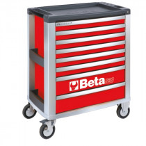 BETA C39-8/R liikuteltava työkaluvaunu 8:lla laatikolla, punainen