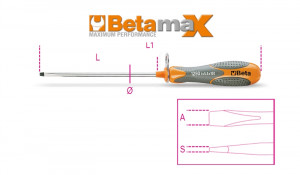 Beta 1290HS 10X200-SCREWDRIVERS FOR SLOTTED
