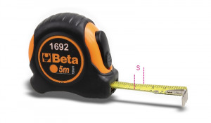BETA 1692/5 rullamitta teräsnauhalla, kaksikomponenttirunko, tarkkuusluokka II, 5m/19mm