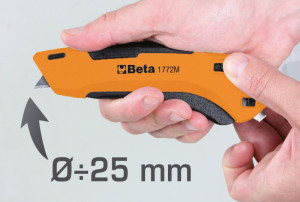 Beta 1772M-SAFETY UTILITY KNIFE, RETRAC.BLADE