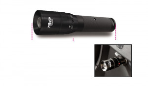 BETA 1834RR LED-taskulamppu, ladattava savukkeensytyttimen pistorasiassa, säädettävä tarkennus, IP30, 130 lumenia