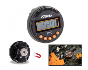 BETA 601C Elektroninen momentti- ja kulmamittari, Momenttiyksiköt Nm, ft.lb ja lb.in sekä kulma asteet. Mihin tahansa varreliseen vääntimeen magneetilla asentuva