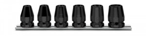 BETA 720FTX/SB6 voimahylsyt Torx® kannoille, sarjassa 6 hylsyä kiskossa, vääntiö 1/2". Koot E10-E12-E14 E16-E18-E20