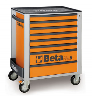 BETA C24S/8-O liikuteltava työkaluvaunu 8:lla laatikolla, oranssi