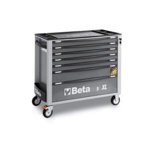 BETA C24SAXL/7-G liikuteltava työkaluvaunu 7:llä laatikolla, leveä malli, anti-tilt, harmaa