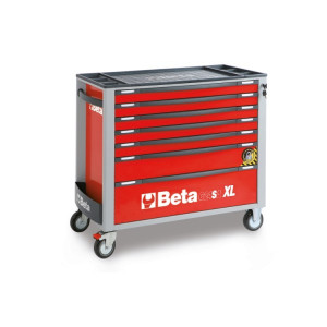 BETA C24SAXL/7-R liikuteltava työkaluvaunu 7:llä laatikolla, leveä malli, anti-tilt, punainen