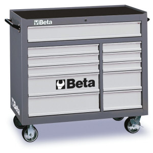 BETA C38-G liikuteltava työkaluvaunu 11:llä laatikolla, harmaa