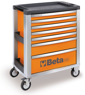 BETA C39-7/O Liikuteltava työkaluvaunu 7:llä laatikolla, oranssi