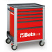 BETA C24S/6-R liikuteltava työkaluvaunu 6:lla laatikolla, punainen