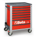 BETA C24S/8-R liikuteltava työkaluvaunu 8:lla laatikolla, punainen