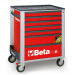 BETA C24SA/7-R liikuteltava työkaluvaunu 7:llä laatikolla, ANTI-TILT, punainen