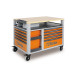 BETA C28-O SUPERTANK, liikuteltava työkaluvaunu työtasolla ja 10:llä laatikolla, oranssi