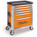 BETA C39-6/O liikuteltava työkaluvaunu 6:lla laatikolla, oranssi