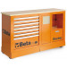 BETA C39SM-O liikuteltava työkaluvaunu paperirullatelineellä ja roskakorilla, oranssi