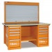BETA C57S/B-O MASTERCARGO työpöytä 1700x900mm kahdella laatikostolla ja rulokaapilla. Oranssi